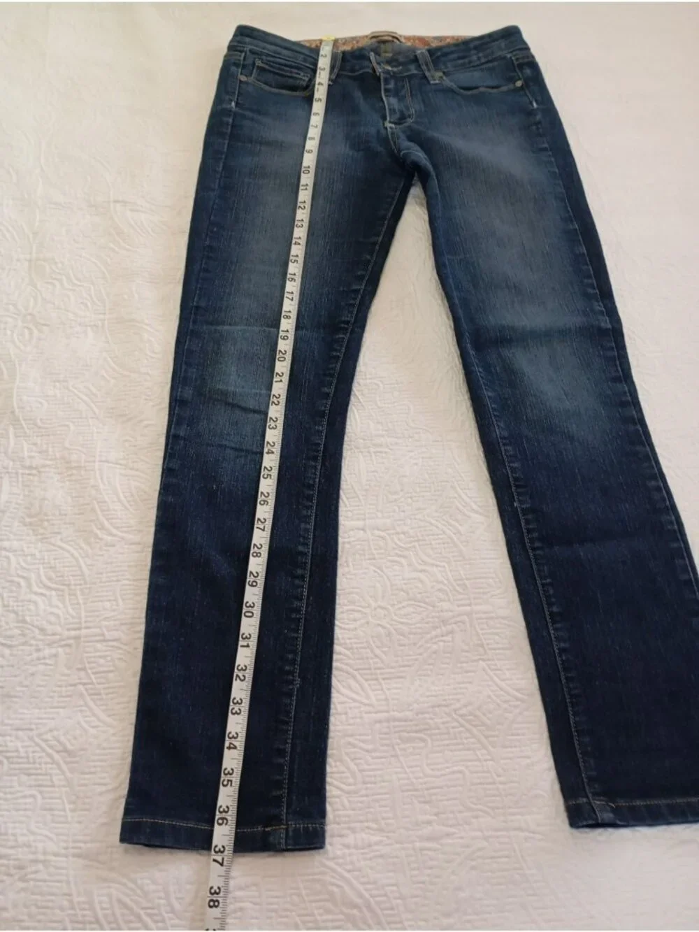 Paige Peg Skinny Jeans Size 27 Womens Dark Wash Stretch Denim USA